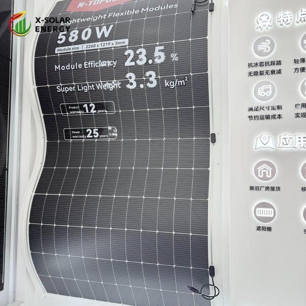 Thin Film Flexible PV Panels Solar Module 13.13A Optimum Operating Current