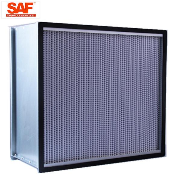 Cleanroom Deap Pleated Hepa Filter , 0.3 Micron Hepa Filter With Paper Foil Separater