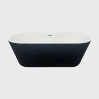 Vannes de bain ovale rectangulaire blanche noire d'angle empilée en acrylique libre 67