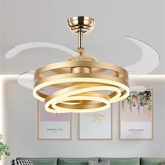 venta al por mayor Decoración de dormitorio ventilador de techo nórdico control remoto restaurante ventilador de techo lámpara
