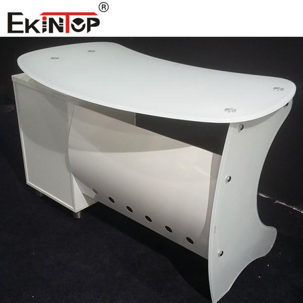 古典の緩和されたガラス オフィス・コンピュータの机ガラスの執行部の机