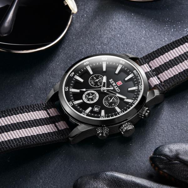 Nato Strapgents Dress Watches , Quartz Stainless Steel Watch Bracelet For Mens