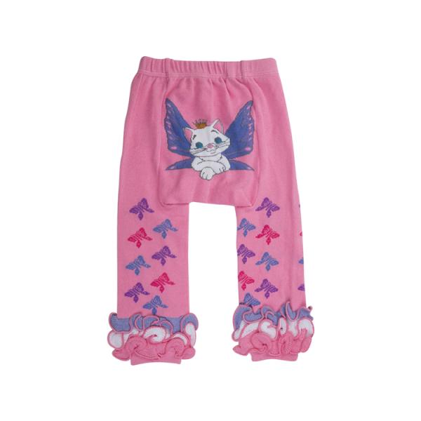 Thick Cushioned Combed Cotton Pant Tights for Kid Girls Winter Warm Cartoon Print 80%