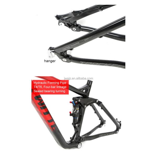 AL7005 Dual Suspension Mountain Bike Frame 120mm Travel for 17 19 Inch Downhill Bikes