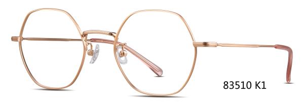 PARIM Hexagonal Polygon Fashionable Alloy Metal Optical Glasses Frame Eyegalsses #83510 B1/K1/N1