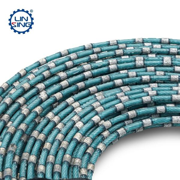 ODM Supported 7.3mm Sintered Bead Plastic Diamond Wire Saw for Cutting Granite Blocks
