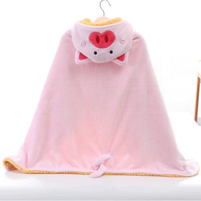 Winter Thick Hooded Blanket Kids Gifts Wearable Fleece Blanket For Adults