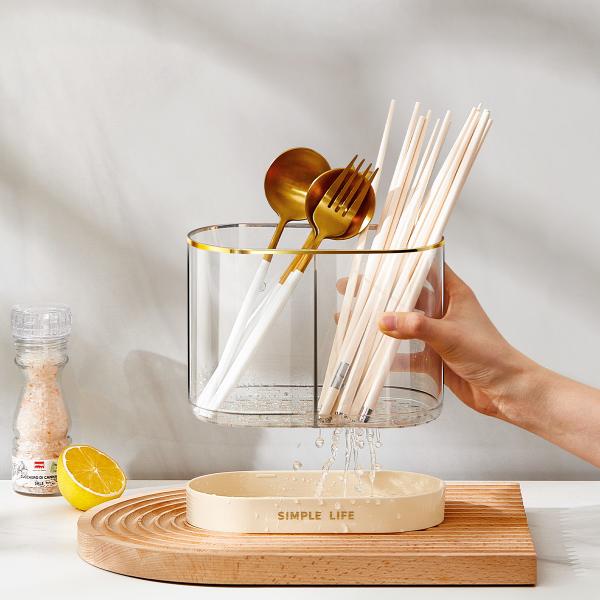 single grid and double grids Kitchen Spoon Fork Chopstick Storage Utensil Holder Organizer