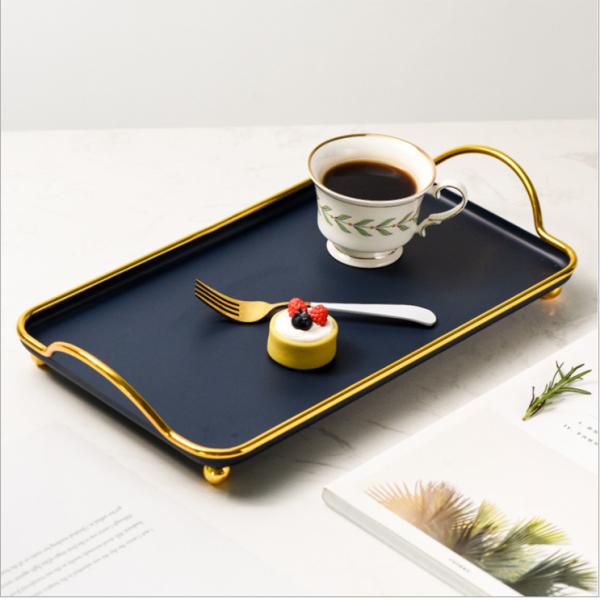 Black Rustproof 7mm Thickness Metal Jewelry Tray