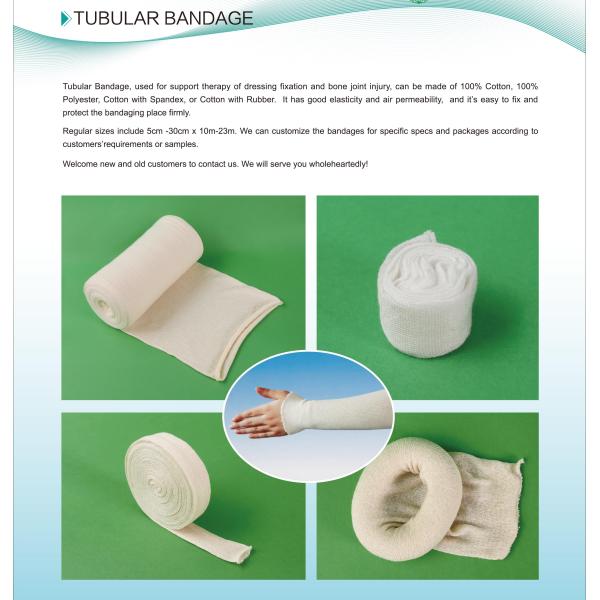 Good Elasticity and Air Permeability Medical Support Therapy Tubular Bandage of Dressing Fixation and Bone Joint Injury