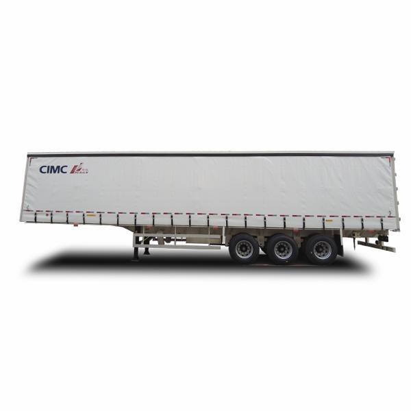 CIMC HUAJUN Trailer Curtain Tensioner 3 Axles 40 ft Drop Deck for Dry Cargo Transport