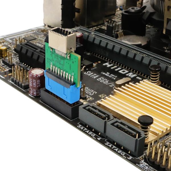 Вертикальный тип-E ключа- USB 3,1 к переходнику расширения заголовка 20Pin USB 3,0 мужскому