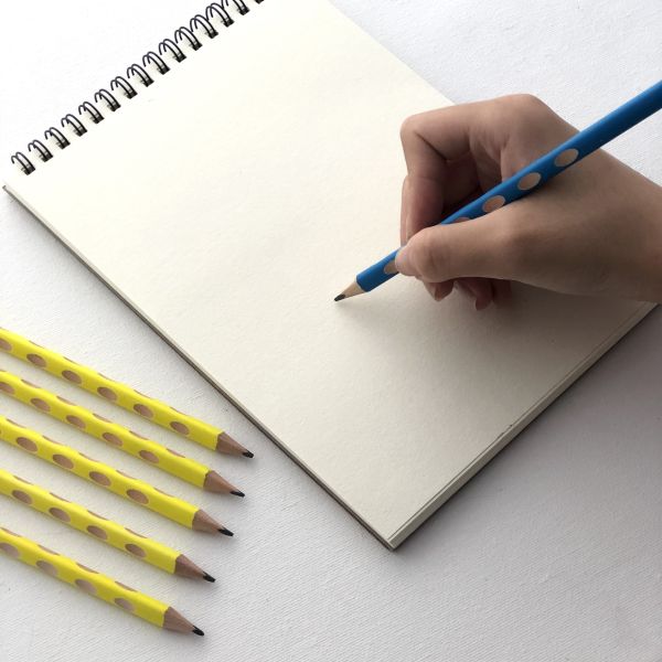 wholesale triangle barrel groove kids writing HB pencil