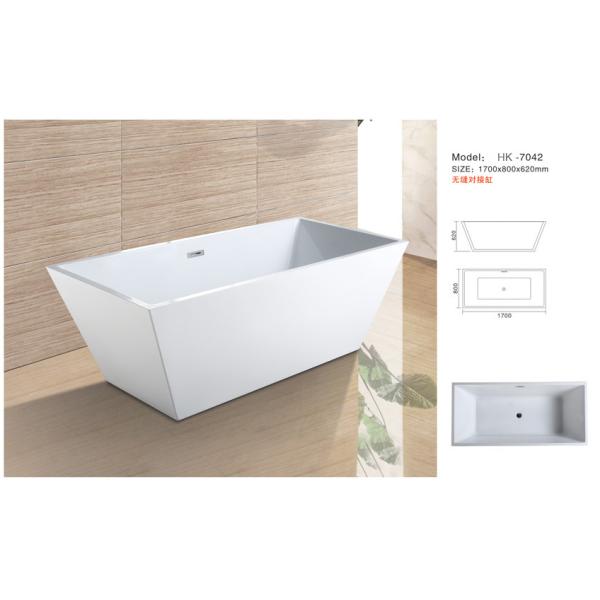 Modern Bathtub,Acrylic bathtub white color,Bathtub, seamless Bathtub. HK-7042 Size:170X80X62CM