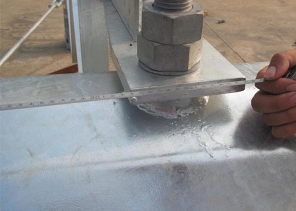 CO2 Welding Guyed Lattice Tower , 220KV Electric Steel Transmission Tower