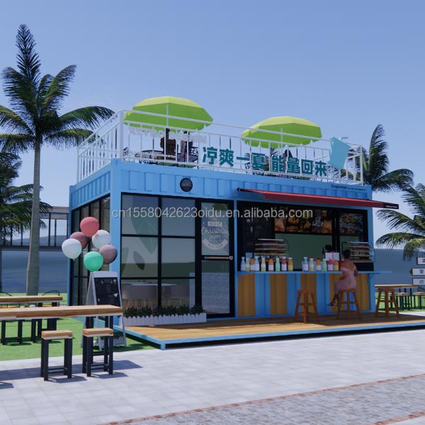 Hotel de diseño moderno 20 pies o 40 pies Contenedor prefabricado Cafetería y bar para hotel