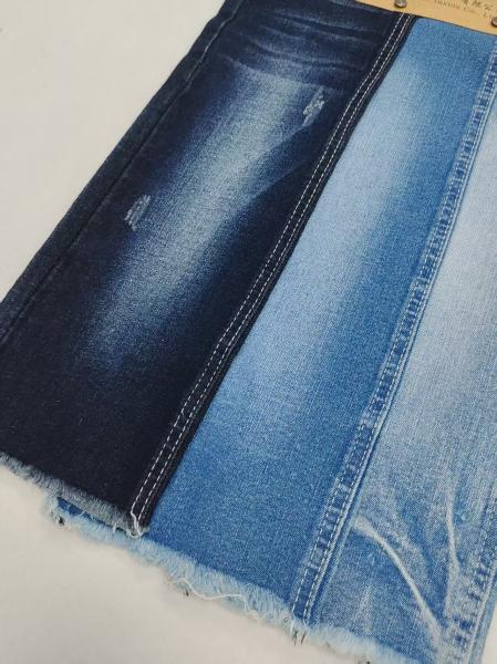 8.5oz  Siro Yarn Cross Slub  High Spandex Denim Fabric 72%cotton For Jeans