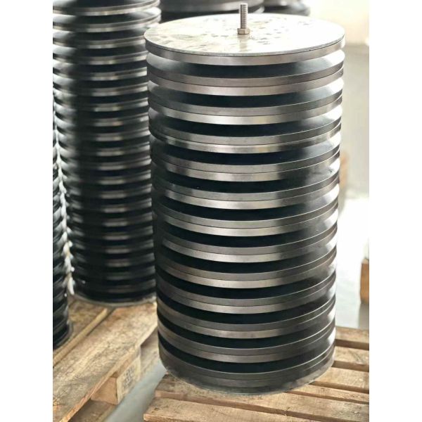 High-Capacity Disc Spring Stack for Structural Damping with Customizable Stack Heights and Progressive Dampening