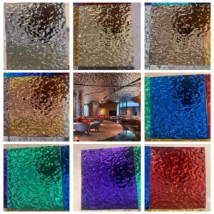 Smooth Cold Rolled Water Ripple Stainless Steel Sheet For Glass Partition Wall