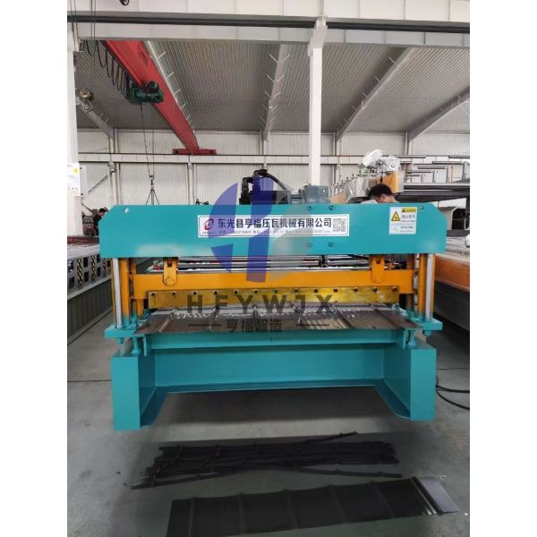 Automatic 890 IBR Trapezoidal Roof Sheet Roll Forming Machine with Linear Guide Rail Cutting System and 16 Row Molding PLC Control