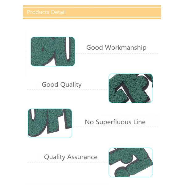 Cute Letter PUFF Embroidered Sports Patches Decorate Sew On Style For Garment Accessories