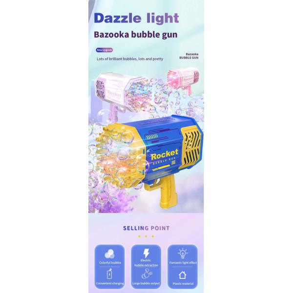 40 trous fusée bulle mitrailleuse jouet savon Bazooka pour les activités de plein air