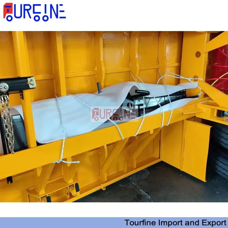Tri Axle 60 Ton Flatbed Semi Trailer With Detachable Side Walls For Cargo Transport