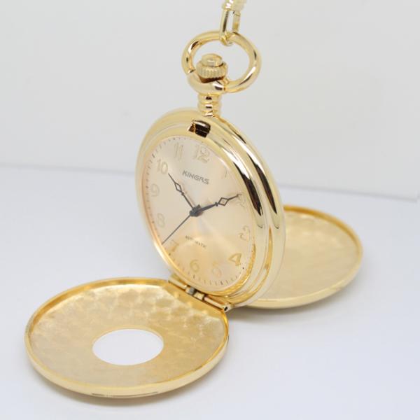 47.0MM Round brass Gold Pocket Watches , fashion hollow out watches