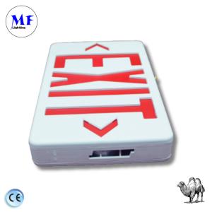 Emergency Light Exit Sign Light Green / Red IP43 ABS for School Hospital Subway