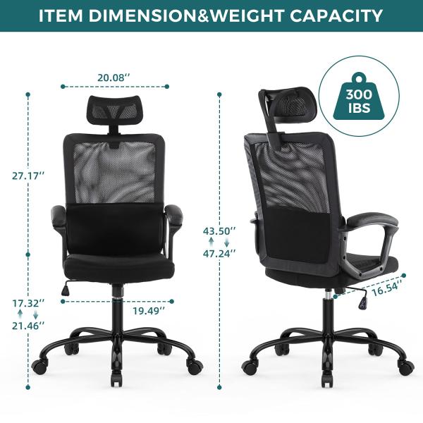 Ergonomic Mesh Home Office Computer Chair with Customized Color and Rotating Rolling