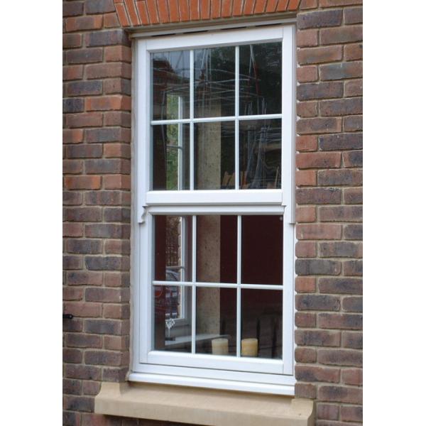 Aluminium Tempered Glass Sliding Sash Windows / Triple Glazed Commercial Grade Double Glazed Sash Windows