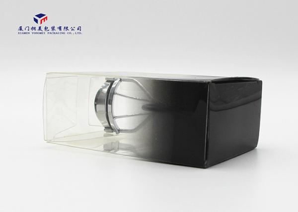 Gradual Black Color Custom Printed Plastic Boxes 0.3mm Thickness Size 7.3X4X11cm