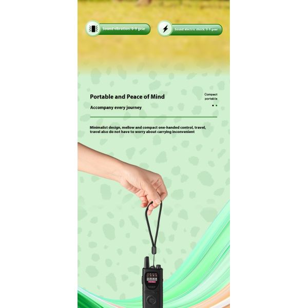 Portable Waterproof Rechargeable Wireless GPS Electronic Dog Fence Trainer Handheld Barking Stop Two-in-One Nylon Plastic Pet