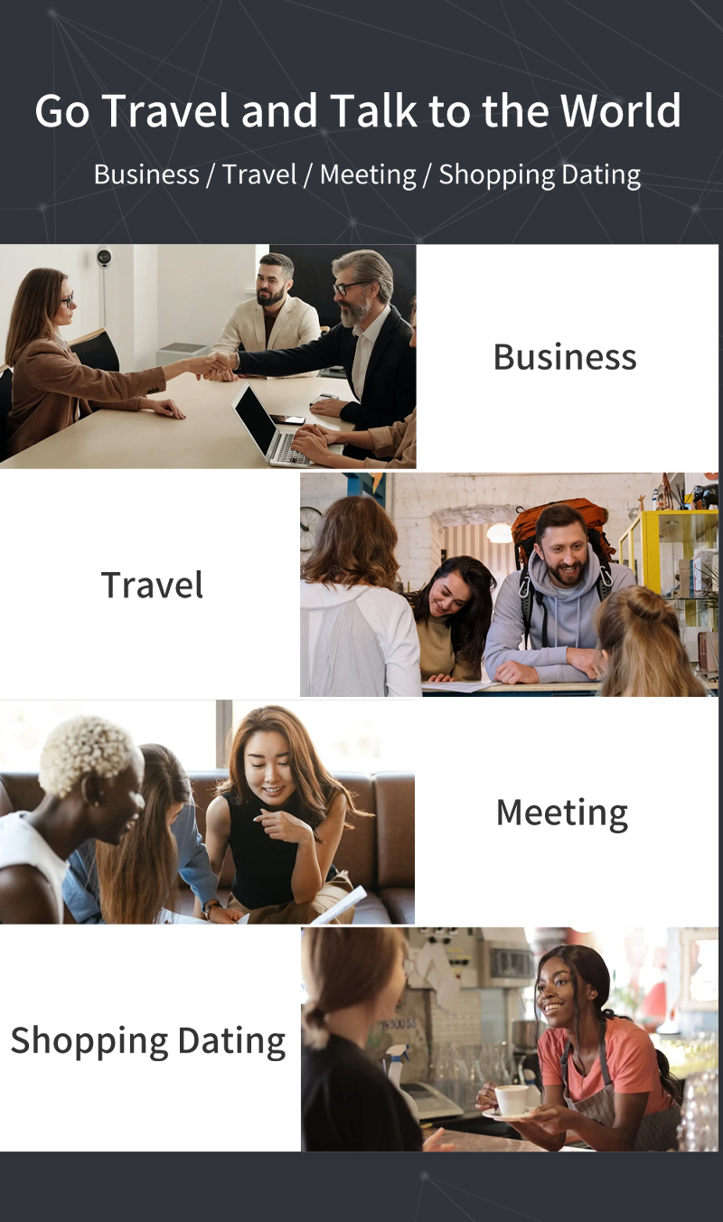 Multi Languages 4G Simcard Translator Online / Offline Two Way Voice Translator For Study Travel