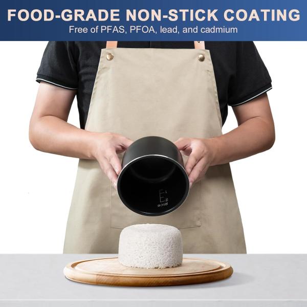 Mini cozinha de arroz 2,5 xícaras não cozido, revestimento de cerâmica saudável cozinha de arroz portátil, cozinha de arroz de viagem de 1,2 L pequeno