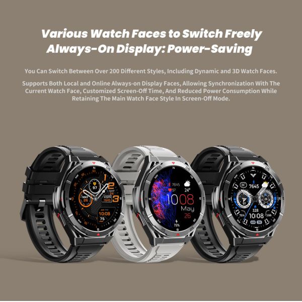 Eraysun Factory Fashion Sports Smartwatch 480Mah GPS Sport HD Call Compass Altitude Waterproof Health Wireless Smart Watches