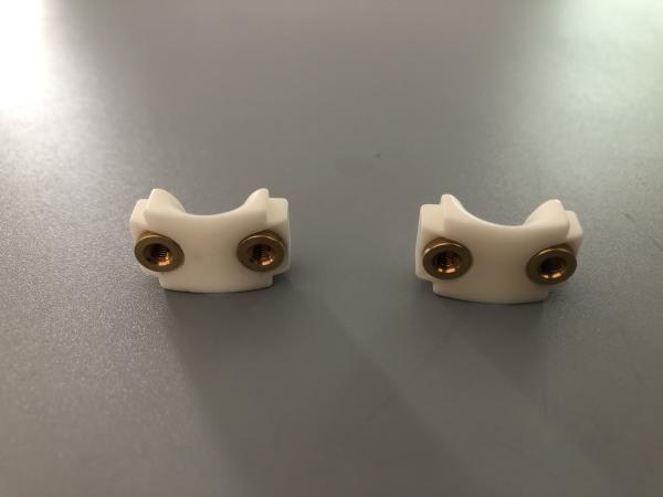 Small Size 99 alumina porcelain eye Threaded Porcelain Tube Textile Machine Porcelain Wheel