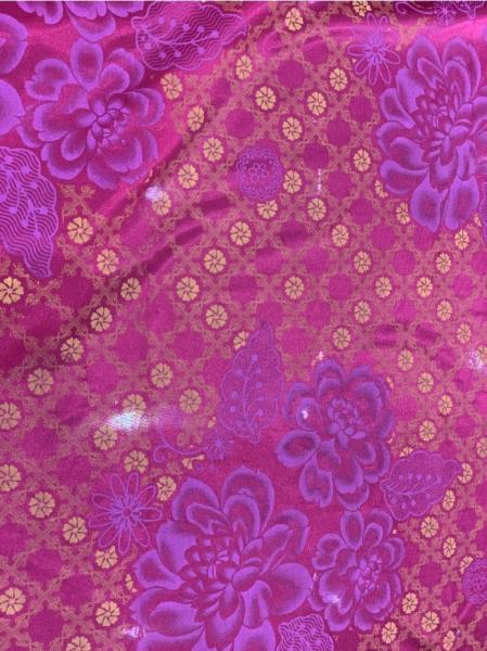 Tela floral vermelha do jacquard da base 100g/M2 da prova de Dustmite para estofar