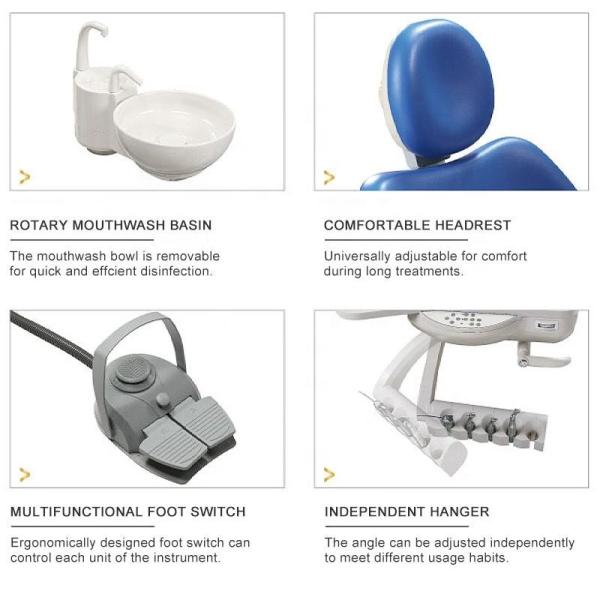 LED Removable Luxury Dental Chair Unit Optical Multipurpose 220V/110V