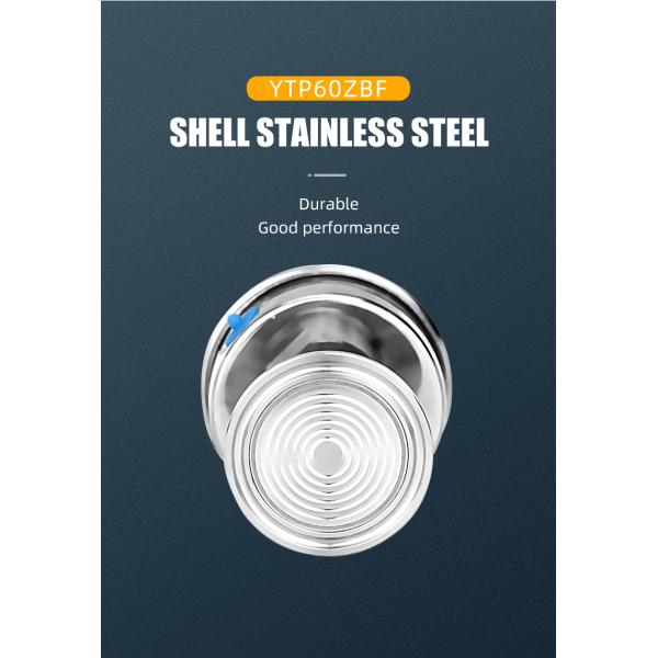 60mm Nominal Diameter Natural Gas Pressure Gauge with Complete Stainless Steel Design