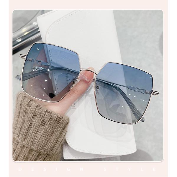 UV400 Protection Metal Frame Sunglasses Gradient Lens For Women