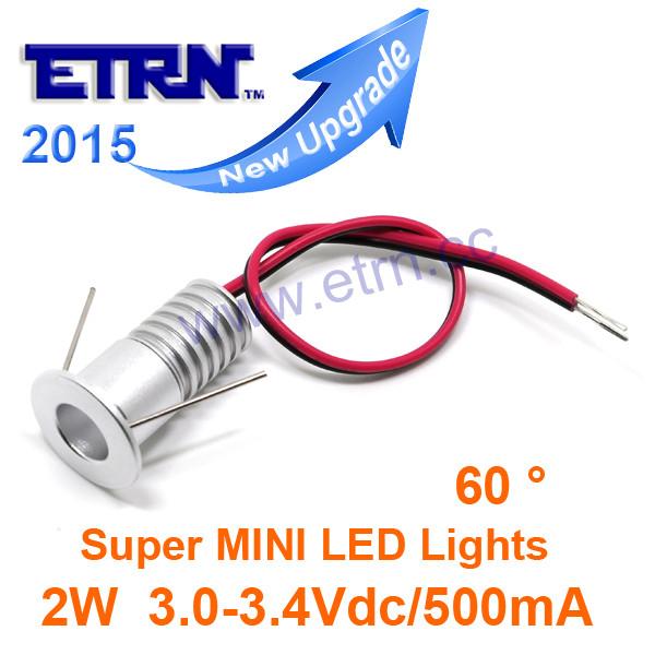 Newest 2W DC3.0-3.4V Round Super MINI LED Downlights Cabinet Light Spotlights Buried Light