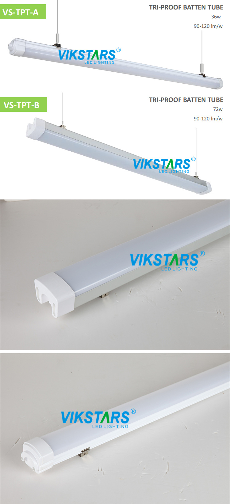 свет 100 СИД доказательства IP65 1200mm Tri к 120lm/w для на открытом воздухе автовокзала