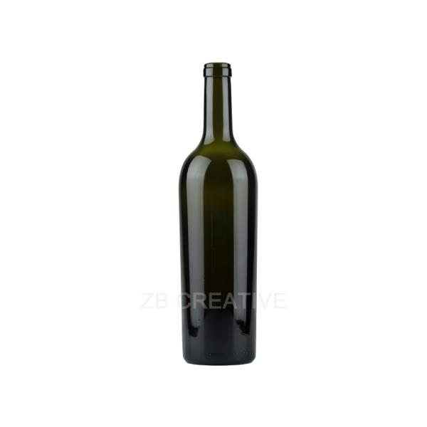 Ultra Heavy Tapered Bordeaux Shaped Bottle Cork Top 750ml  For Icon Wine 1200g 1747K