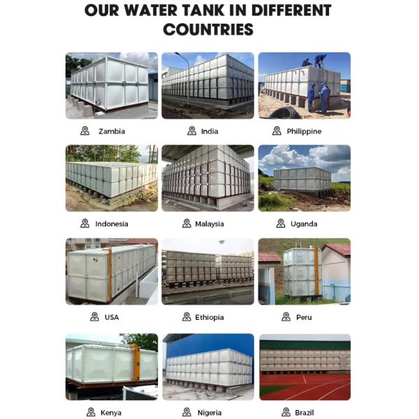 Huge Liter Frp Panel Water Tank Grp Assembled Water Storage Tank Environmental Giant Gallon Rainwater Harvesting