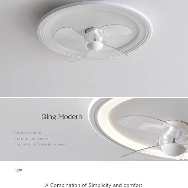 2000 Working Lifetime Ultra Slim Ceiling Fan Light with Simple Intelligent Design