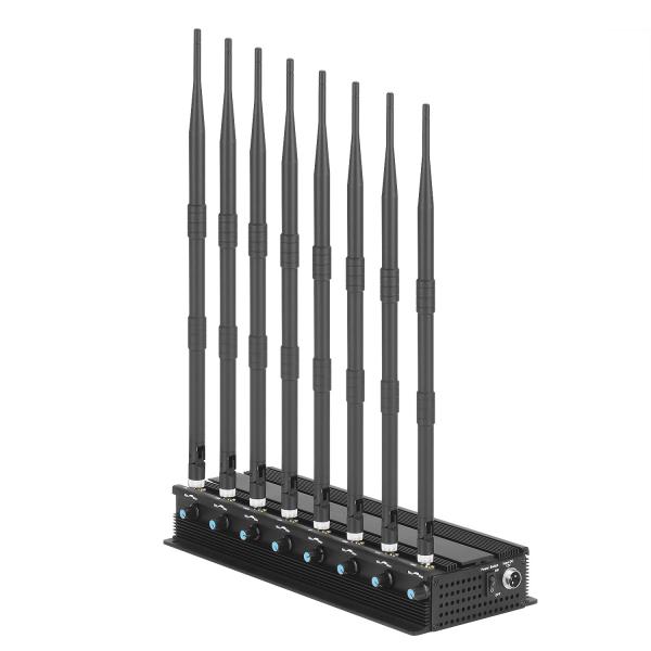 Adjustable 20 watt 8 Antennas High Power GPS/ WiFi/ 4G(LTE+Wimax)/ 5G Jammer