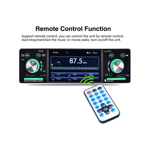 Front USB 2.0 Port 4 Inch Car Stereo Bluetooth Detachable Touch Screen Head Unit