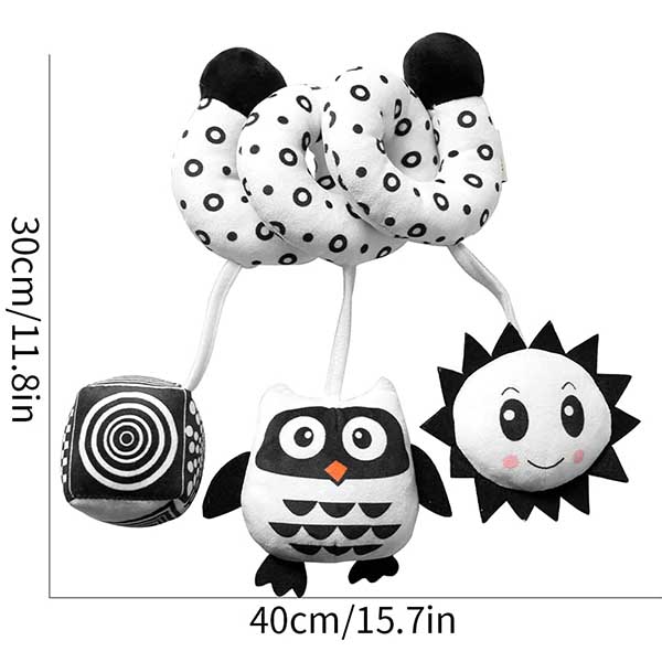 Игрушка Pram безопасного плюша соответствия ASTM EN71 спиральная для младенца