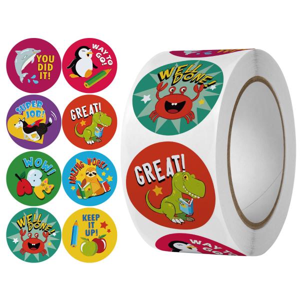 HOME Cute Rainbow Sticker Thank You for Your Order Round Gift Decoration Stickers